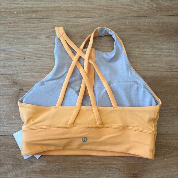 Lululemon Athletic Energy High Neck LL Bra Zip Mango Dream NWT Women’s Size 6 - Picture 2 of 7